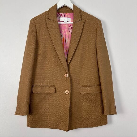 Ellie Mae Karter Cotton Blazer BURNT COCONUT - Picture 3 of 14